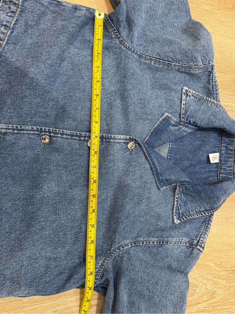 Liu Jo Italian brand women Blue Short-Sleeve Denim Jacket pockets SZ 6 NWOT - Picture 7 of 7